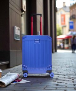 Piquadro Pop Βαλίτσα Καμπίνας Slim 55cm Μπλε