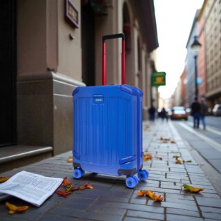 Piquadro Pop Βαλίτσα Καμπίνας Slim 55cm Μπλε