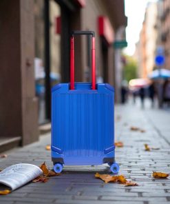 Piquadro Pop Βαλίτσα Καμπίνας Slim 55cm Μπλε