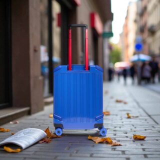 Piquadro Pop Βαλίτσα Καμπίνας Slim 55cm Μπλε