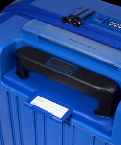 Piquadro Pop Βαλίτσα Καμπίνας Slim 55cm Μπλε