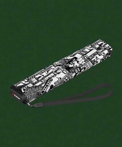 Knirps US.050 Ομπρέλα Ultra Slim Χειροκίνητη Μαύρη/Γκρι