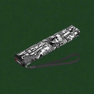 Knirps US.050 Ομπρέλα Ultra Slim Χειροκίνητη Μαύρη/Γκρι