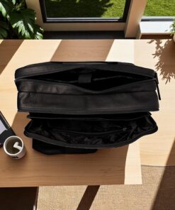 Chesterfield Ryan Δερμάτινη Τσάντα Laptop Μαύρη