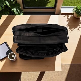 Chesterfield Ryan Δερμάτινη Τσάντα Laptop Μαύρη