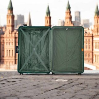 Securitech by Delsey Μεγάλη Βαλίτσα 76 cm Stone Green