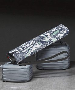 Knirps US.050 Ομπρέλα Τσέπης Ultra Slim Story Sea Μπλε/Γκρι