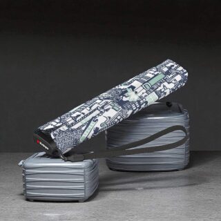 Knirps US.050 Ομπρέλα Τσέπης Ultra Slim Story Sea Μπλε/Γκρι