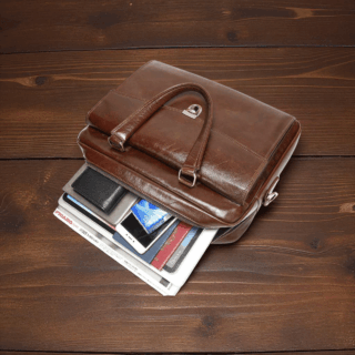 Cardinal Δερμάτινος Ανδρικός Χαρτοφύλακας 5100 Καφέ