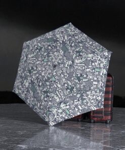 Knirps US.050 Ομπρέλα Τσέπης Ultra Slim Story Sea Μπλε/Γκρι