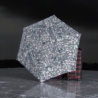 Knirps US.050 Ομπρέλα Τσέπης Ultra Slim Story Sea Μπλε/Γκρι