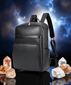 Cardinal Επαγγελματικό Δερμάτινο Σακίδιο Πλάτης 2305 Μαύρο