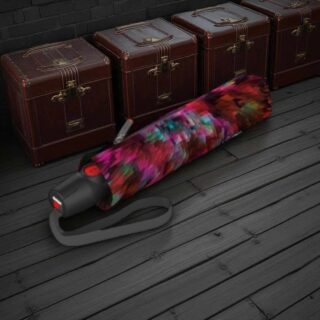 Knirps T.200 Ομπρέλα Αυτόματη Peacock Red Κόκκινο