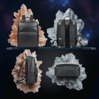 Cardinal Επαγγελματικό Δερμάτινο Σακίδιο Πλάτης 2305 Μαύρο