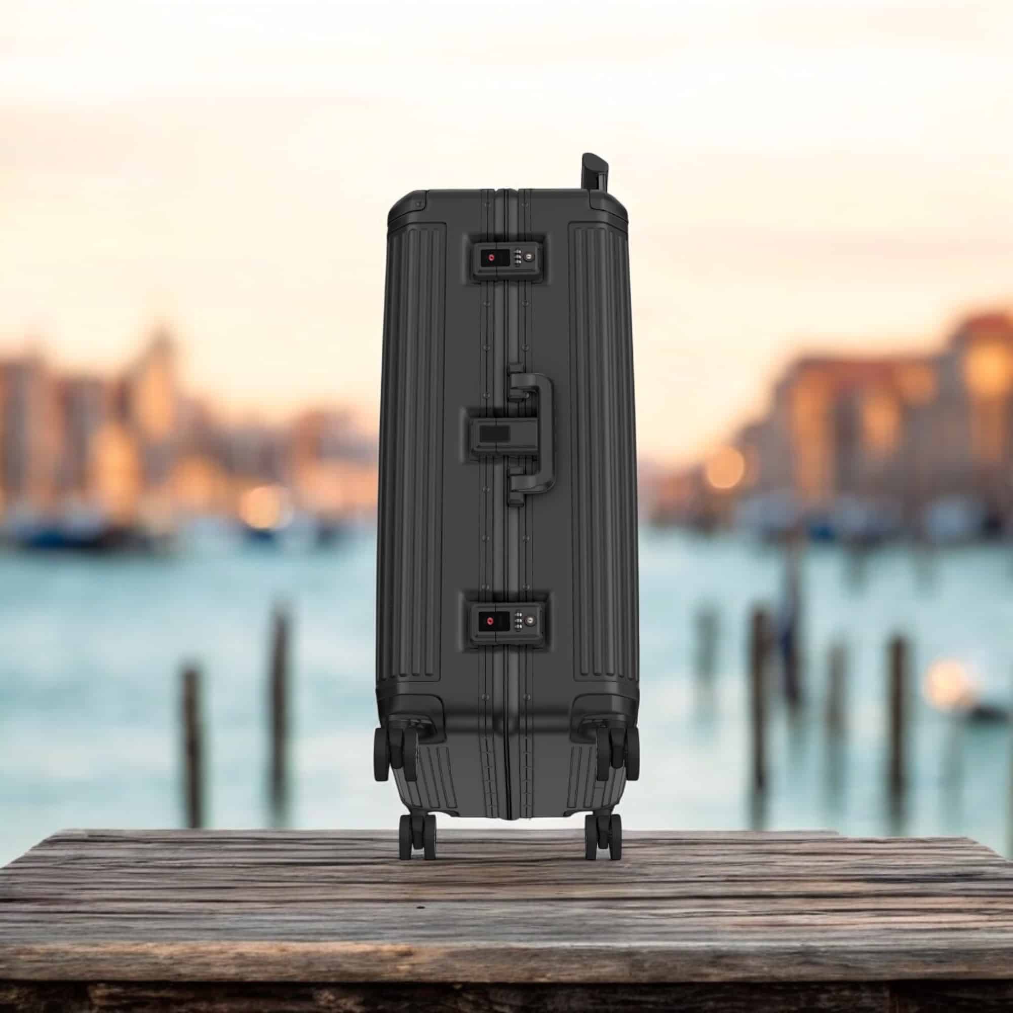 Travelite Next Trolley L Βαλίτσα Μεγάλη Αλουμινίου Μαύρη 100L