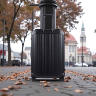 Piquadro Βαλίτσα Μεγάλη 75cm PQ-LM Black/Tobacco