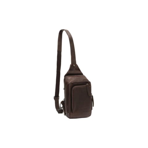 Chesterfield Riga Δερμάτινο Τσαντάκι Crossbody Καφέ