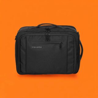 Travelite Crosslite Bordtasche L Μαύρο Expandable 31L