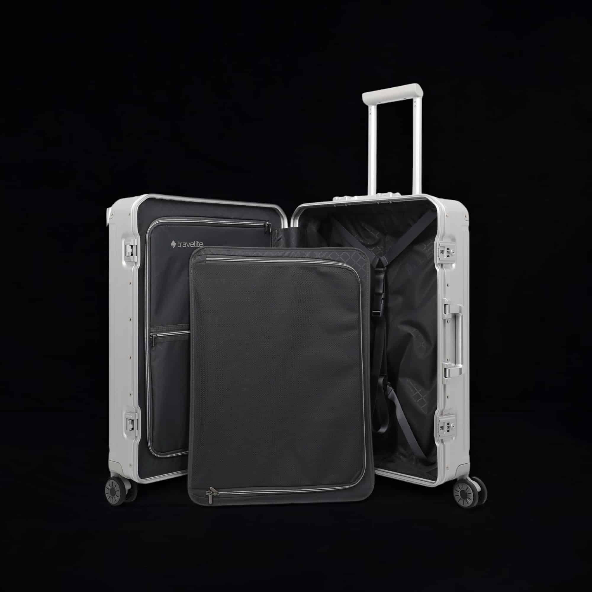 Travelite Next Trolley M Βαλίτσα Μεσαία Αλουμινίου Ασημί 69L