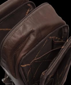 Chesterfield Riga Δερμάτινο Τσαντάκι Crossbody Καφέ