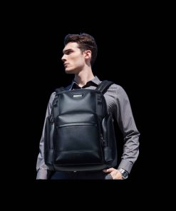 Bopai Δερμάτινο Σακίδιο Πλάτης 33L για Laptop 15,6” Μαύρο