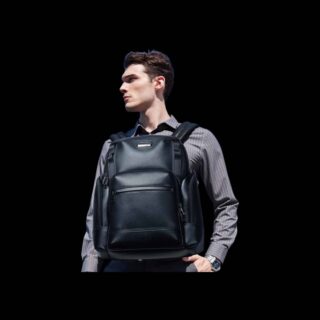 Bopai Δερμάτινο Σακίδιο Πλάτης 33L για Laptop 15,6” Μαύρο