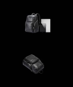 Bopai Δερμάτινο Σακίδιο Πλάτης 33L για Laptop 15,6” Μαύρο