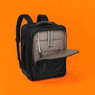 Travelite Crosslite Bordtasche L Μαύρο Expandable 31L