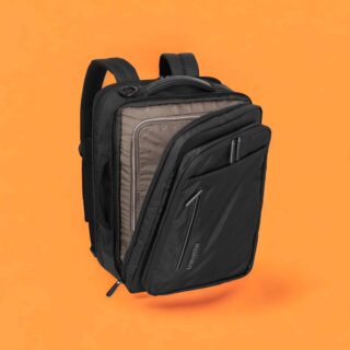 Travelite Crosslite Bordtasche L Μαύρο Expandable 31L