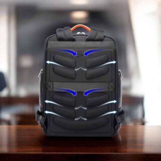 Bopai Δερμάτινο Σακίδιο 20L Laptop 15.6” Μαύρο