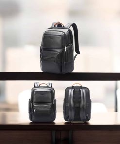 Bopai Δερμάτινο Σακίδιο 20L Laptop 15.6” Μαύρο