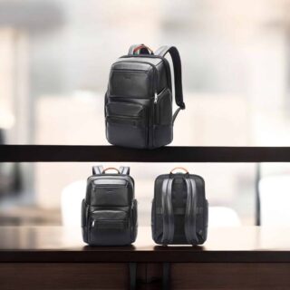 Bopai Δερμάτινο Σακίδιο 20L Laptop 15.6” Μαύρο
