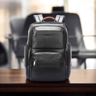 Bopai Δερμάτινο Σακίδιο 20L Laptop 15.6” Μαύρο