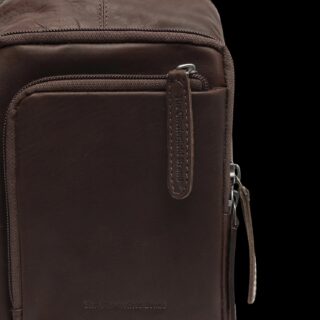 Chesterfield Riga Δερμάτινο Τσαντάκι Crossbody Καφέ