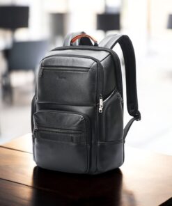 Bopai Δερμάτινο Σακίδιο 20L Laptop 15.6” Μαύρο