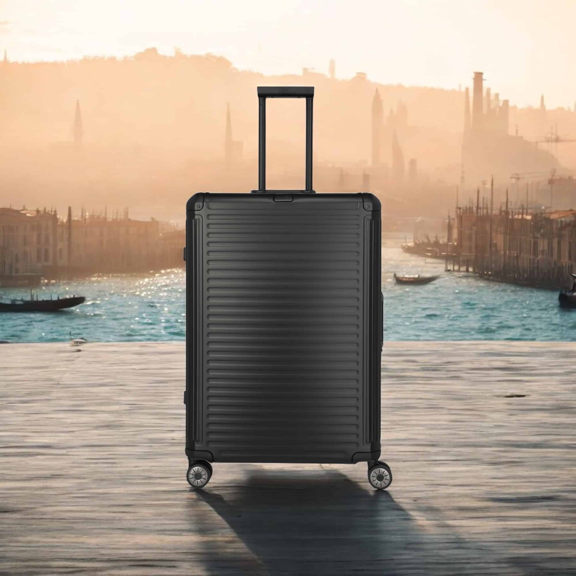 Travelite Next Trolley L Βαλίτσα Μεγάλη Αλουμινίου Μαύρη 100L