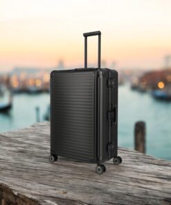 Travelite Next Trolley L Βαλίτσα Μεγάλη Αλουμινίου Μαύρη 100L