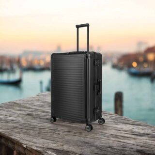 Travelite Next Trolley L Βαλίτσα Μεγάλη Αλουμινίου Μαύρη 100L