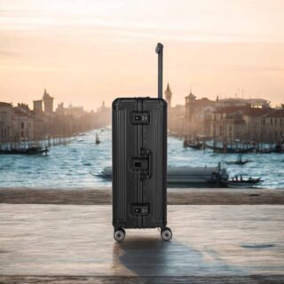 Travelite Next Trolley L Βαλίτσα Μεγάλη Αλουμινίου Μαύρη 100L