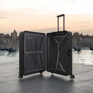 Travelite Next Trolley L Βαλίτσα Μεγάλη Αλουμινίου Μαύρη 100L