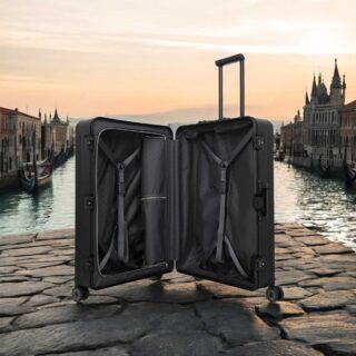 Travelite Next Trolley L Βαλίτσα Μεγάλη Αλουμινίου Μαύρη 100L