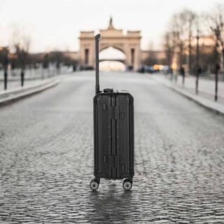 Travelite Next Trolley S Βαλίτσα Καμπίνας Αλουμινίου Μαύρη 39L