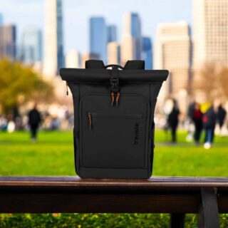 Travelite BRIIZE Rollup Backpack M Μαύρο