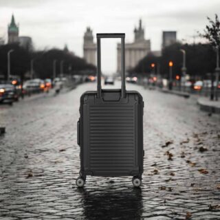 Travelite Next Trolley S Βαλίτσα Καμπίνας Αλουμινίου Μαύρη 39L