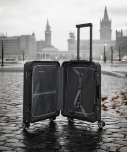Travelite Next Trolley S Βαλίτσα Καμπίνας Αλουμινίου Μαύρη 39L