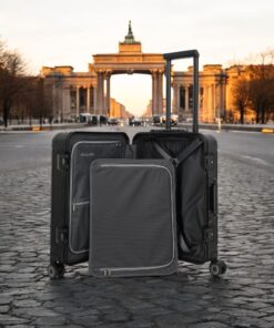 Travelite Next Trolley S Βαλίτσα Καμπίνας Αλουμινίου Μαύρη 39L
