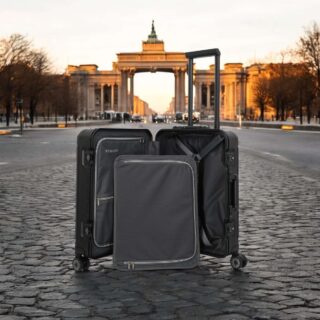 Travelite Next Trolley S Βαλίτσα Καμπίνας Αλουμινίου Μαύρη 39L