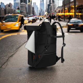 Travelite BRIIZE Rollup Backpack M Μαύρο