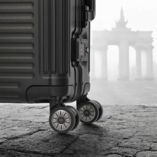 Travelite Next Trolley S Βαλίτσα Καμπίνας Αλουμινίου Μαύρη 39L
