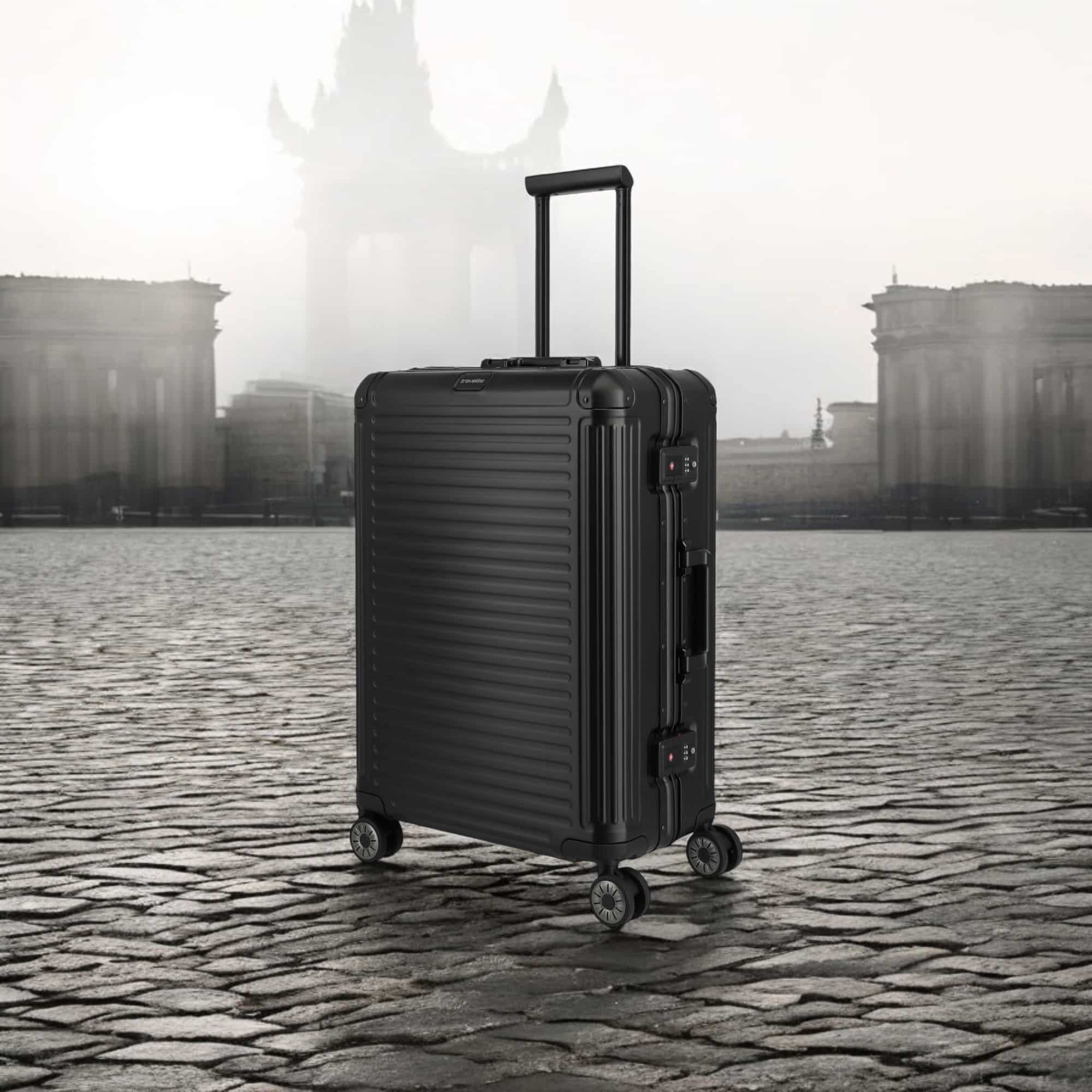Travelite Next Trolley M Βαλίτσα Αλουμινίου Μαύρη 69L